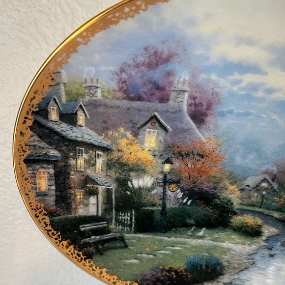 1994 Thomas Kinkade Plate “Lamplight Brooke” No. 6118 A. 1st issue in Coll. - Picture 3 of 11